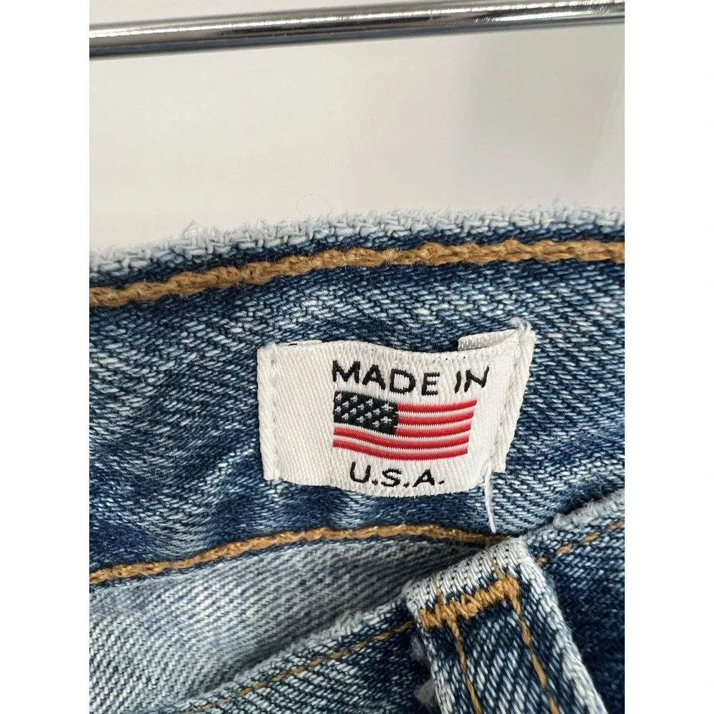 RE/DONE Originals Double Needle Crop Jean In Trucker Wash Size 28